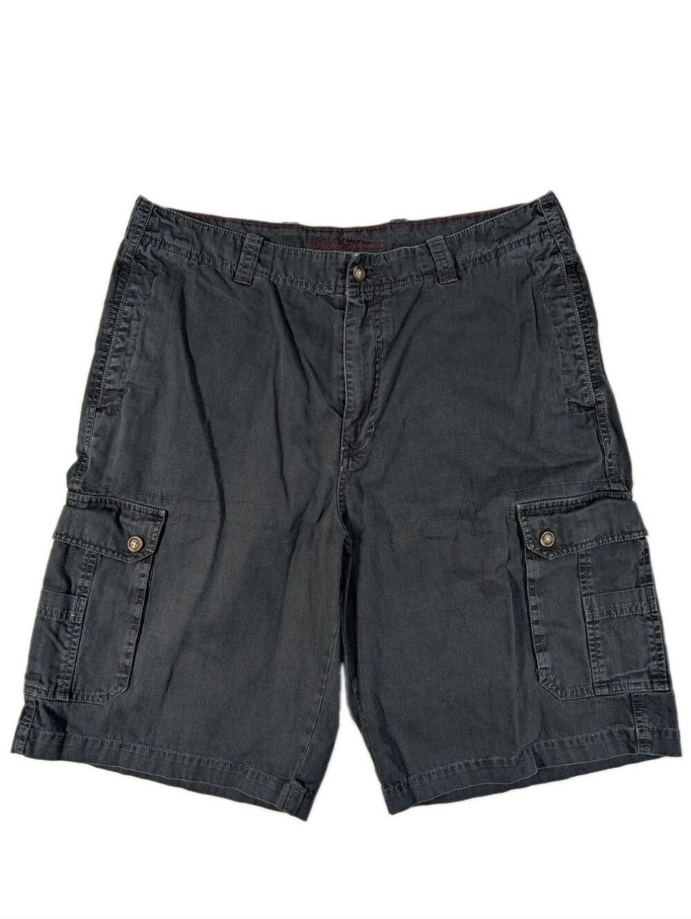 Reyn Spooner Mens 34 Cargo Shorts Dark Blue Tonal Tropical 100% Cotton